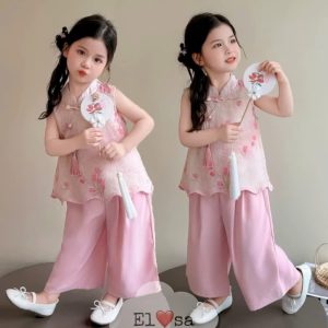 Quần áo bé gái - BỘ TƠ LỤA SIÊU XINH CHO BÉ 1-8 Tuổi